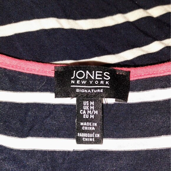 Jones New York Signature Top Multicolor Women Size Medium Asymmetrical H… - Picture 5 of 5